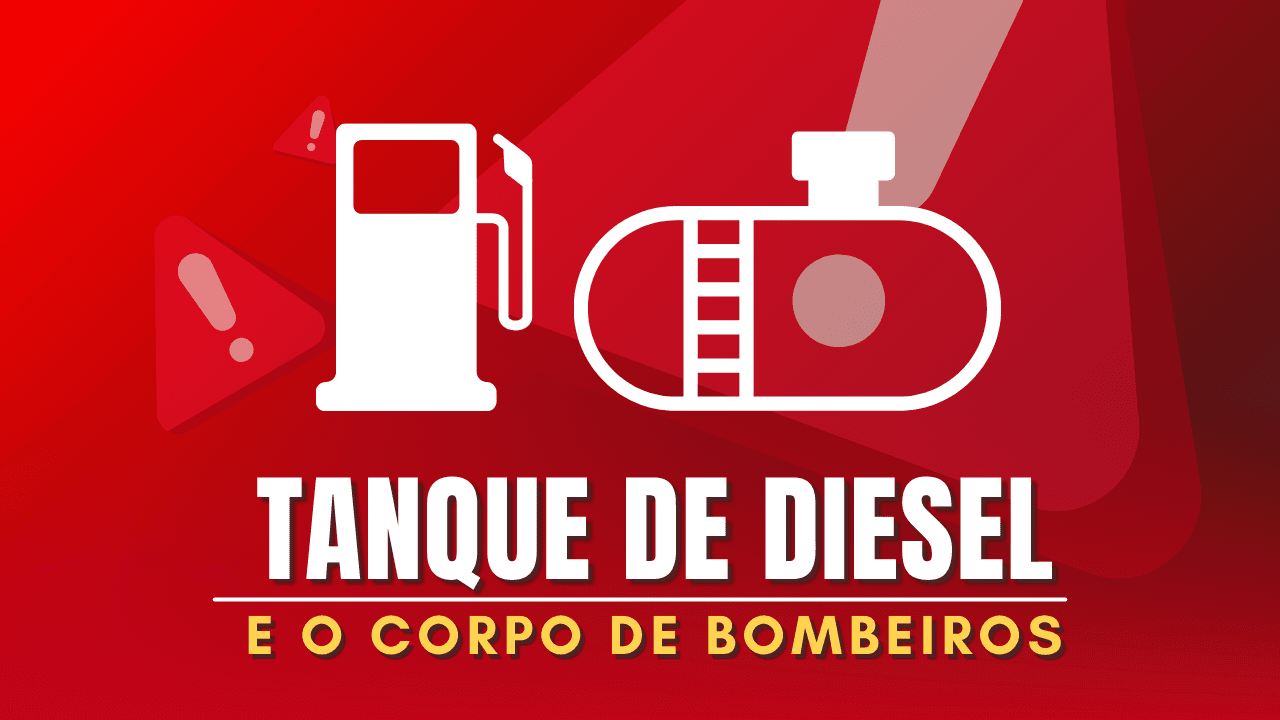 Bomba de combustível e tanque sobre fundo vermelho