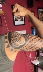 Freehand,Polynesian tribal tattoo by our tattoo artist in Bangalore at Fred's tattoo studio in Bangalore,  ranked among the best tattoo places in Bangalore.