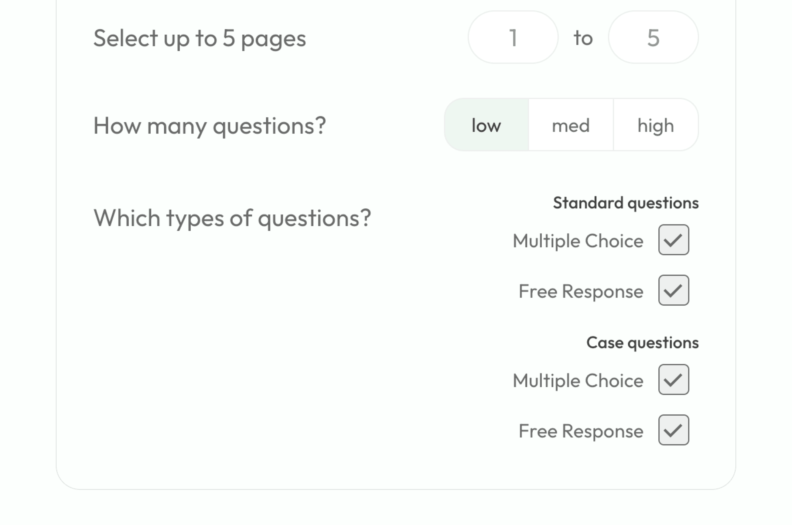 settings for creating flashcards Jungle