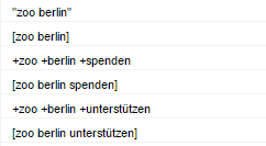 Keywords für AdGrants