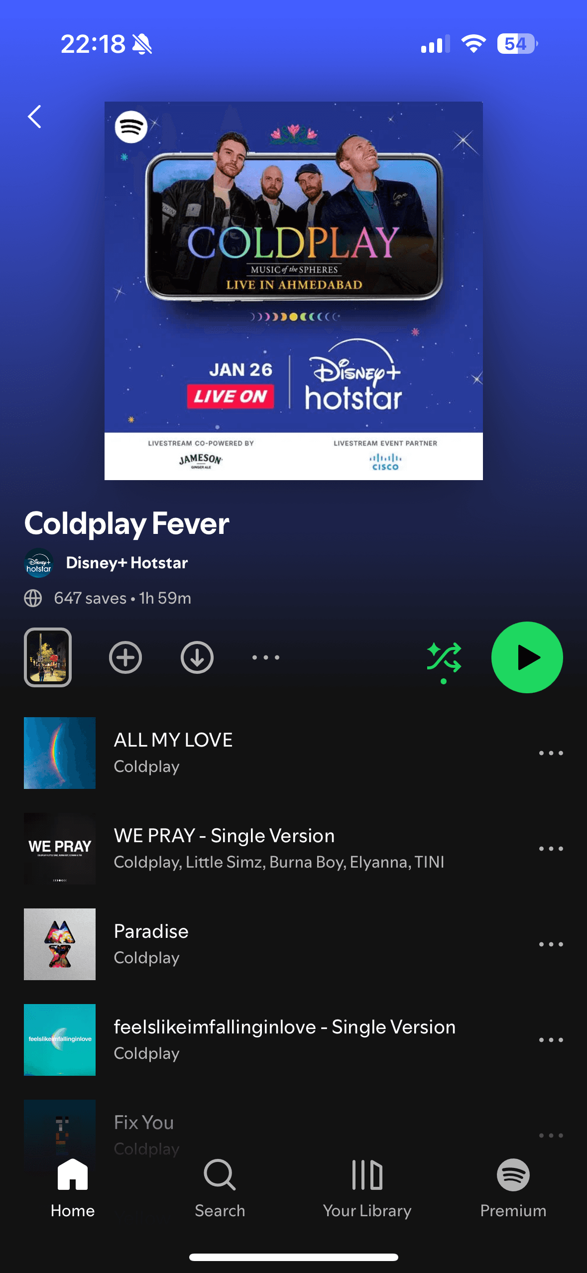 This shot showcases Spotify Mix font.