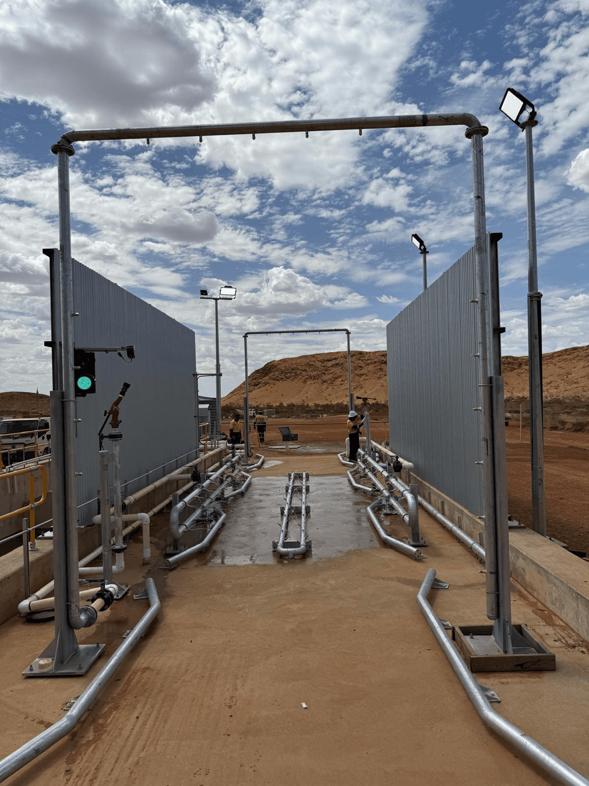 Plumbing on a mine site