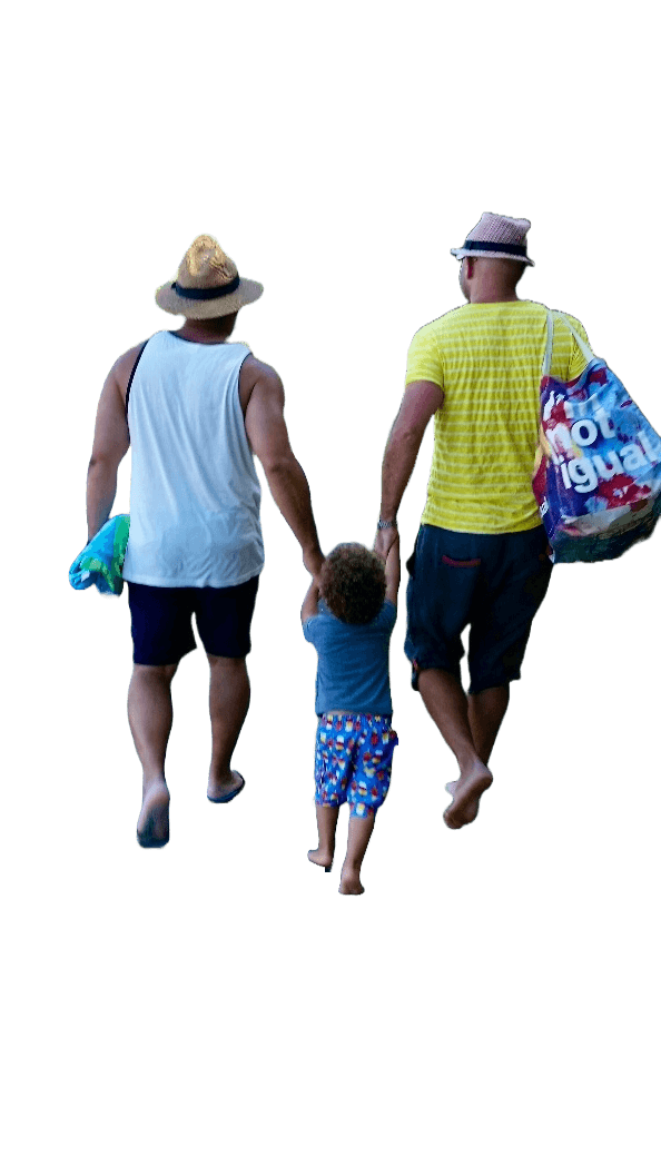 Transparent Image of Family Holding Hands