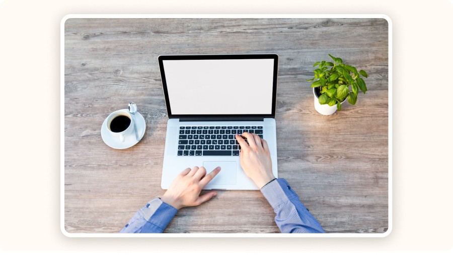 Person browsing freelancers