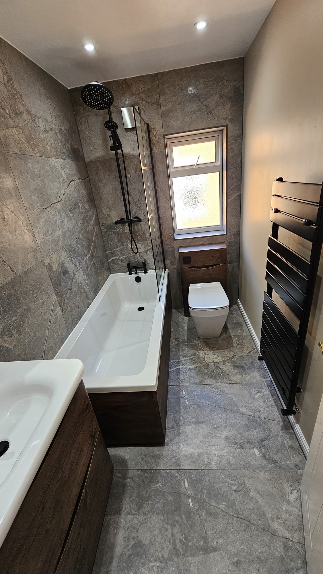 Bathroom renovation project in South Leeds with updated design