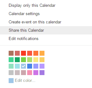 Share Google Calendar