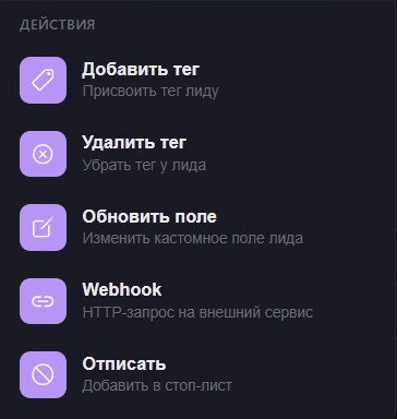 Выбор действия