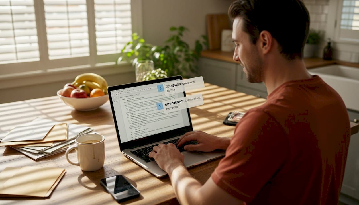 Remote worker collaborates on translation tasks