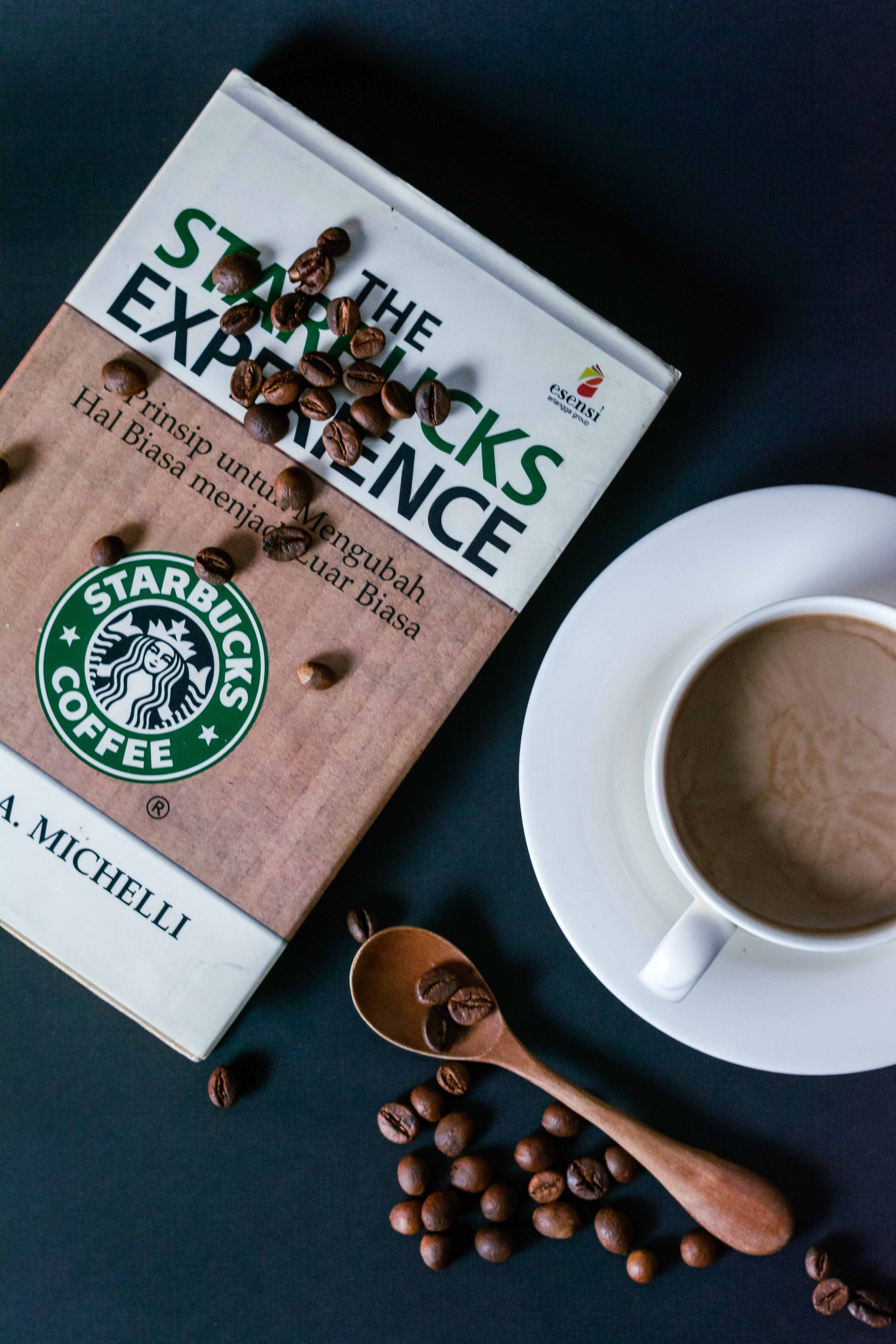 Coffee with Coffee Bean and Book