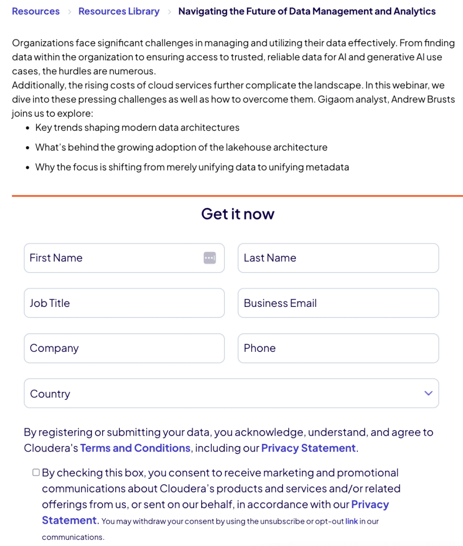 Marketing Spotlight: Cloudera Marketing Strategy Lead Generation