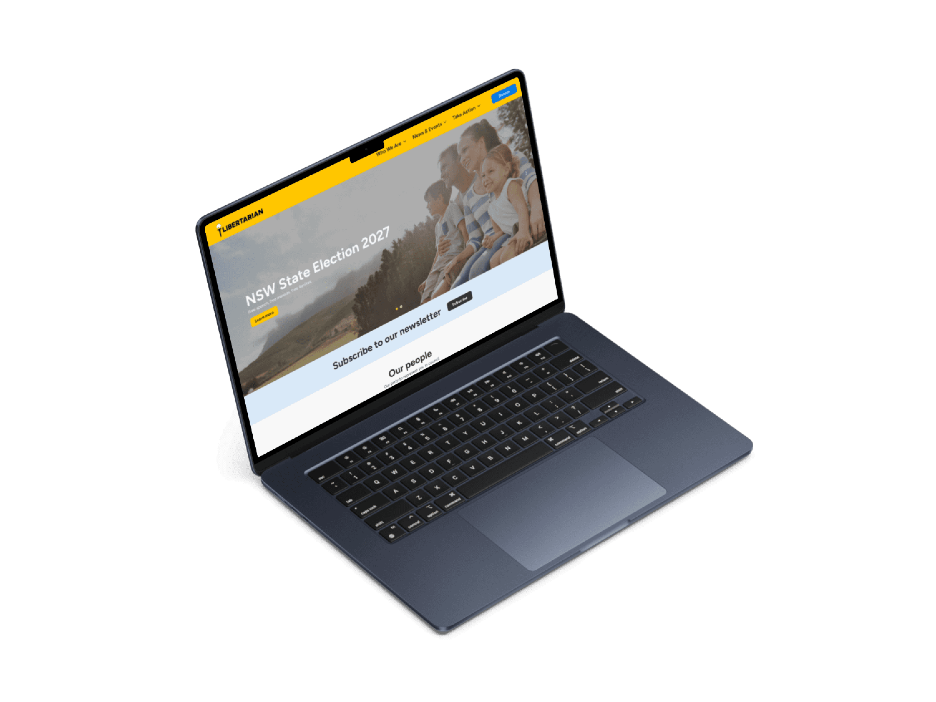 Laptop showing Orbit UI