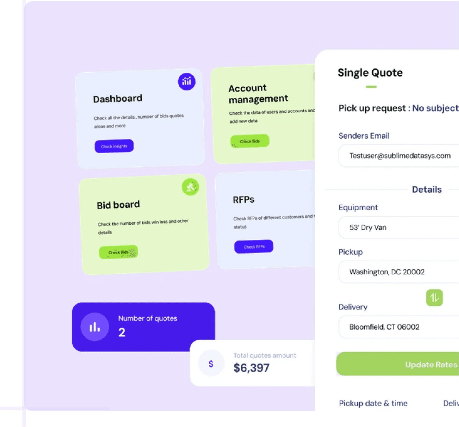Quoting and bidding platform