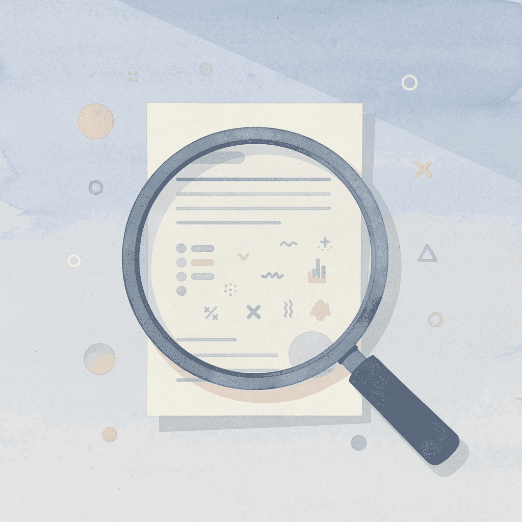 Magnifying glass analyzing documents to find hidden details - Best Tool to Chat With Documents