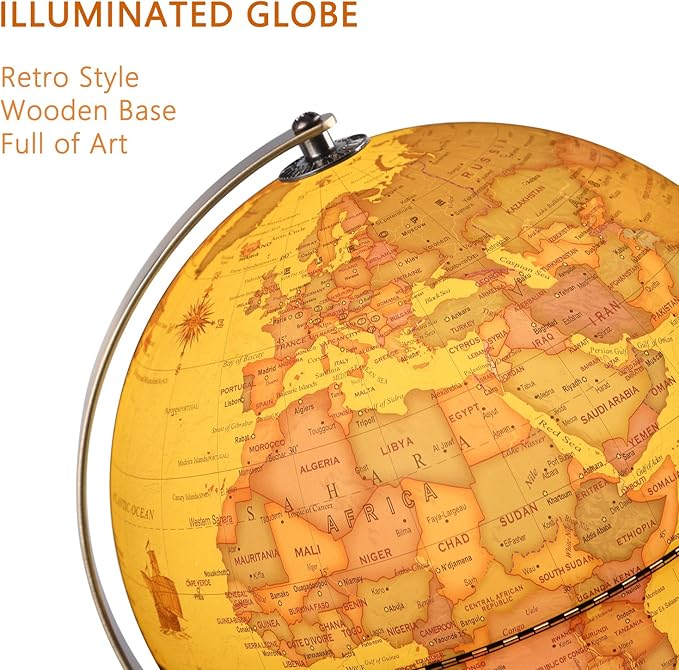 Stylish antique globe lamp that enhances home decor with its premium build and aesthetic.