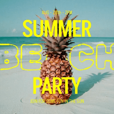 Summer Beach Party Instagram Post Template