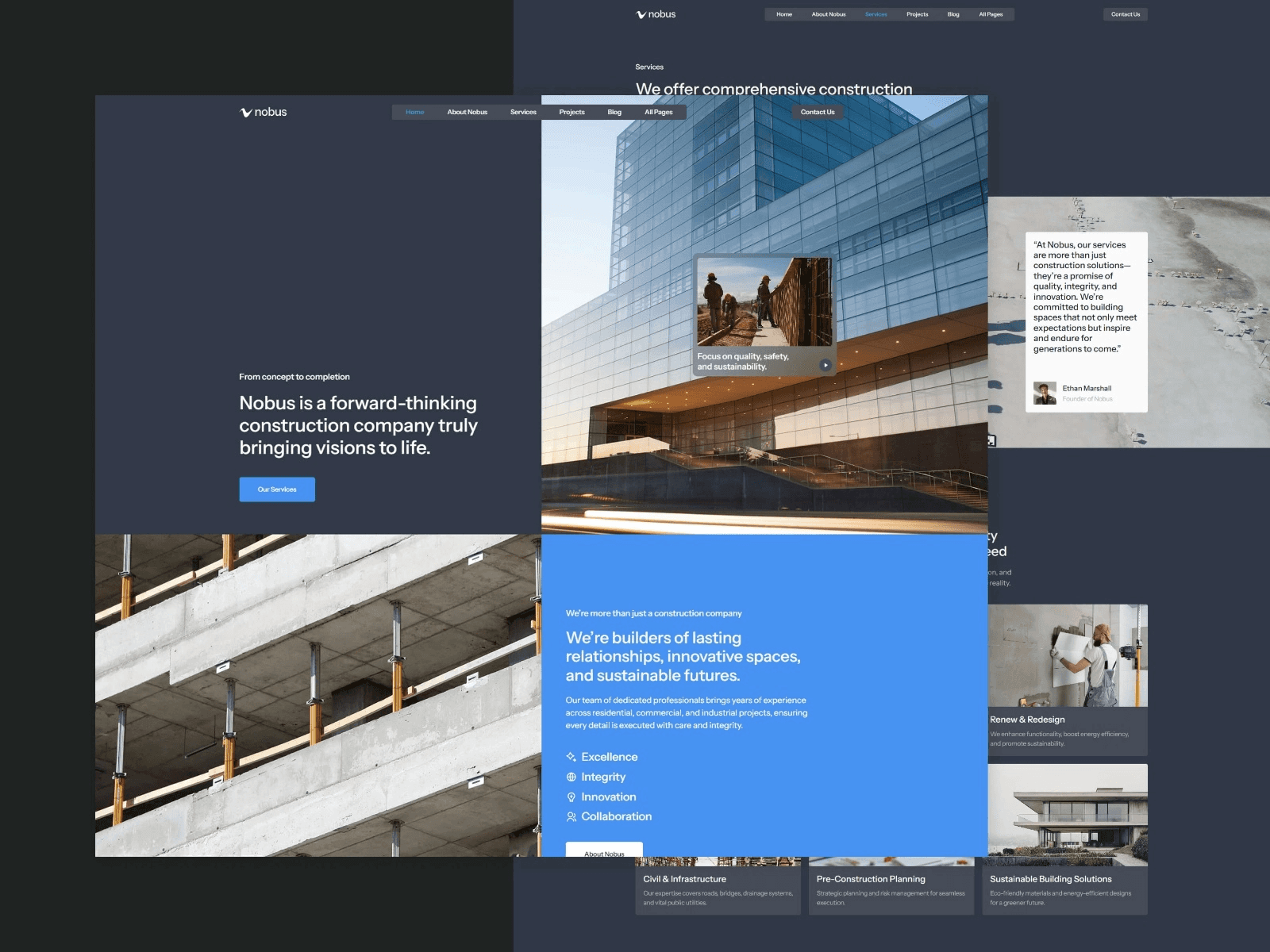 Top 11 Construction Website Templates - Nobus