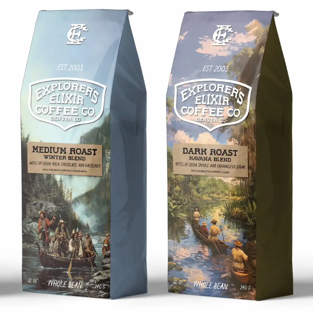 Explorer Elixir Coffee Packaging