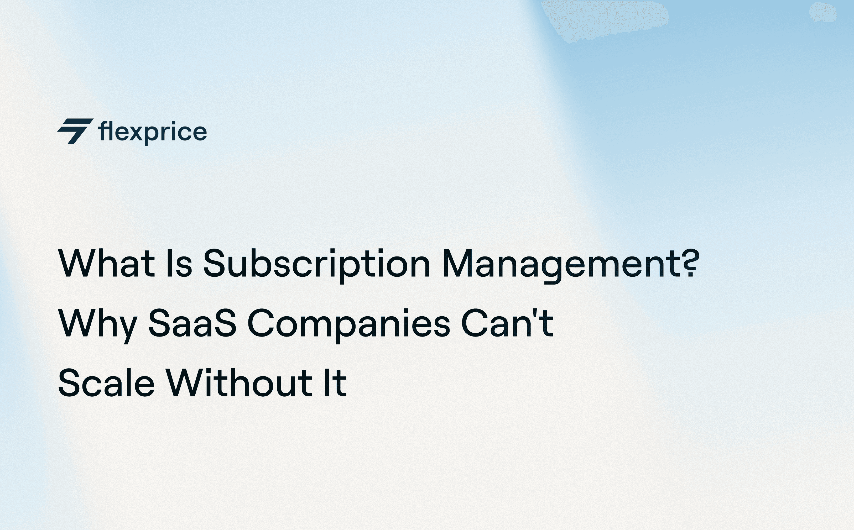 What is subscription managemeny