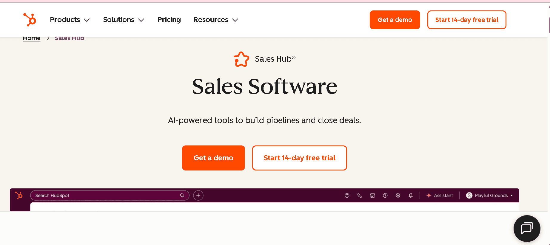 HubSpot Sales Hub product