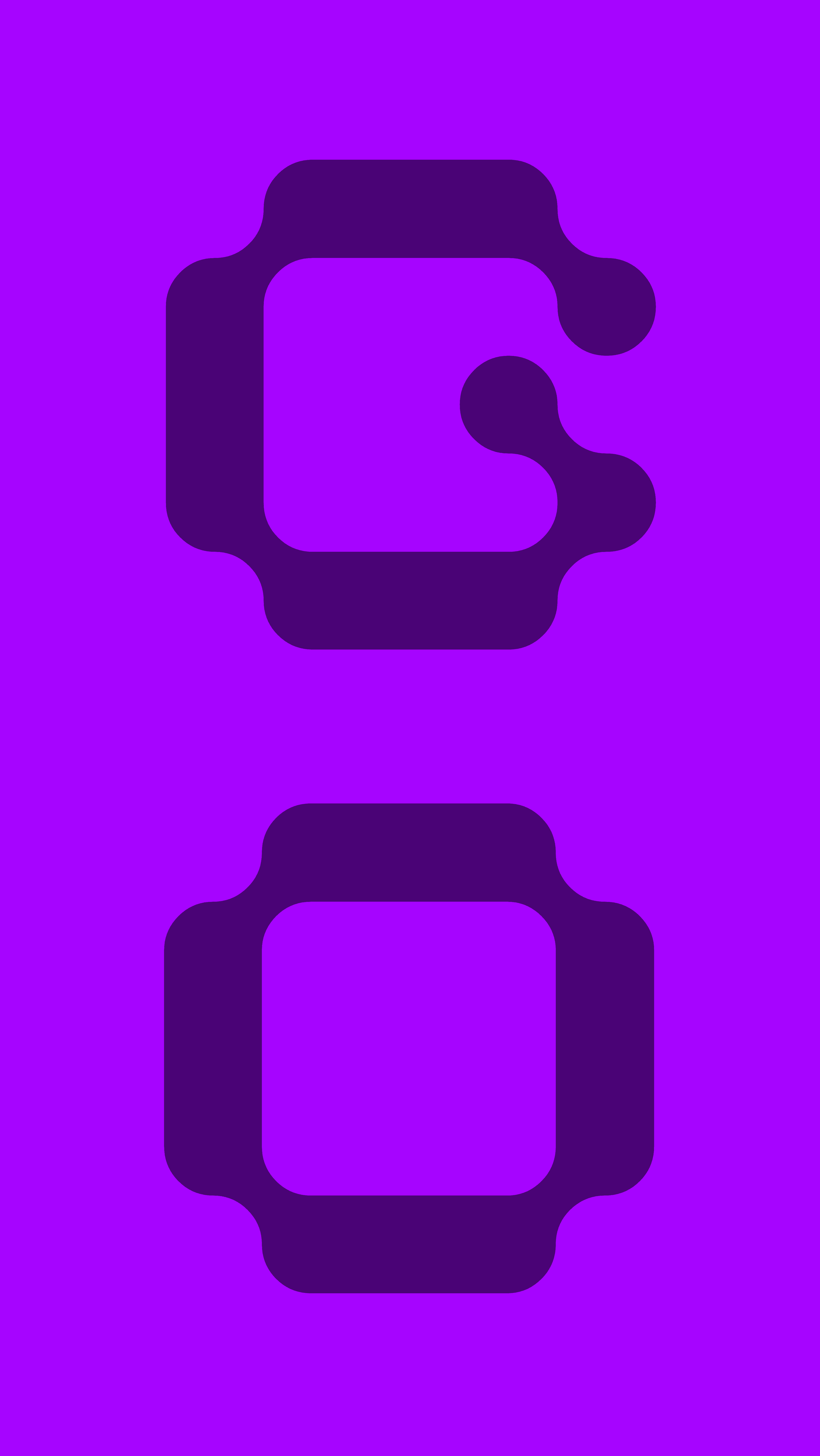 Darkpurple "O,G" text with purple backdrop