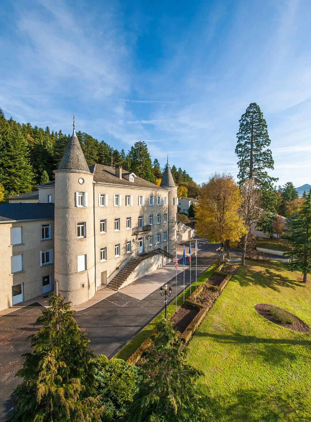 white university during daytime