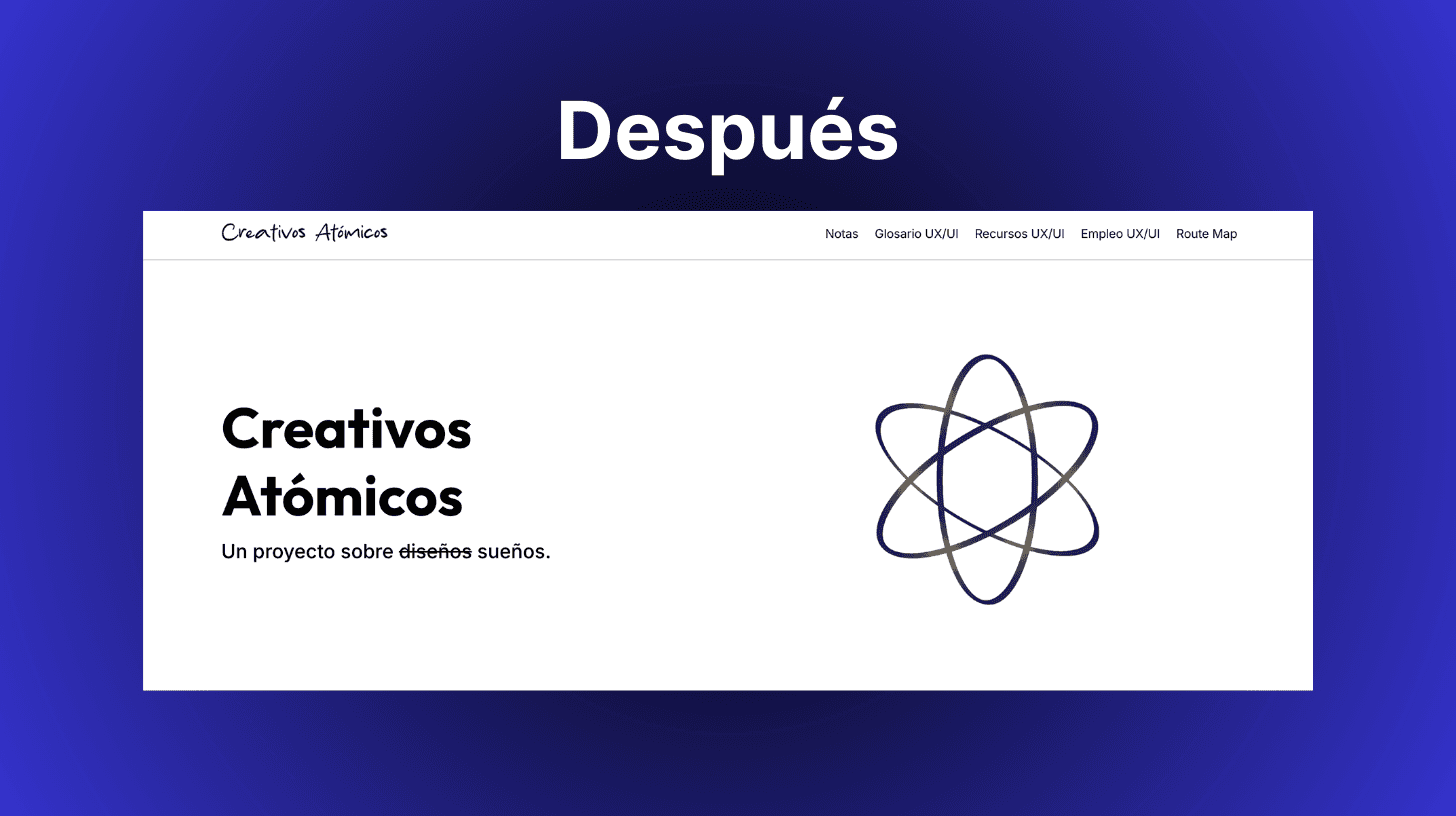 Cambios UI Creativos Atómicos