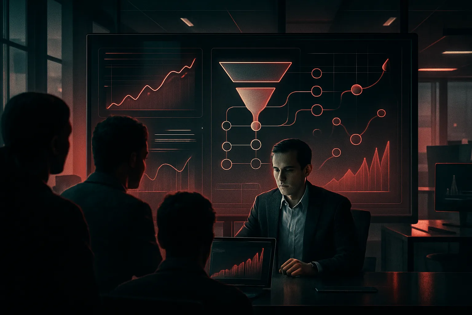 RockN' Socials Digital Marketing Agency analyzing data on screen.