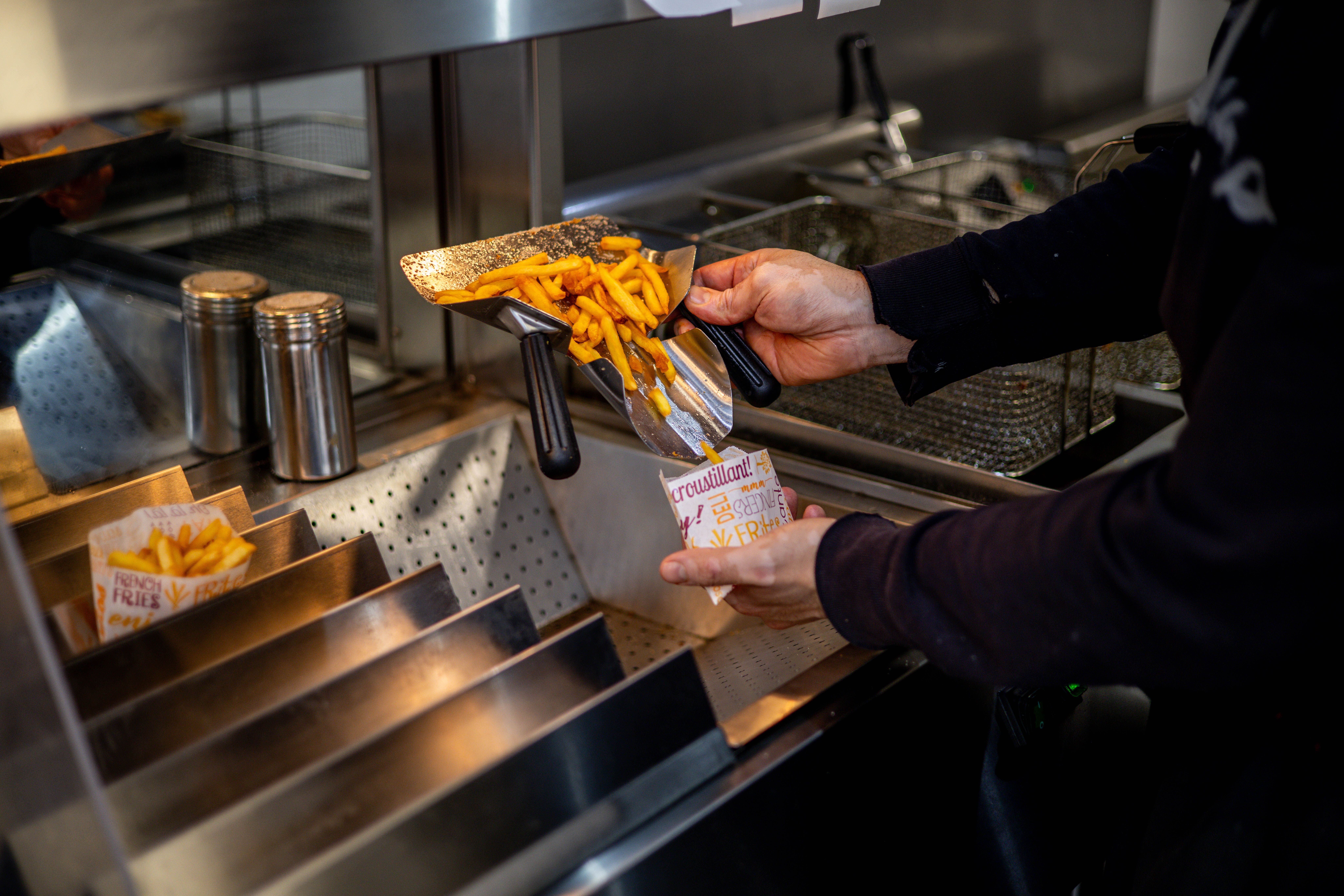 material samples on a grey surface