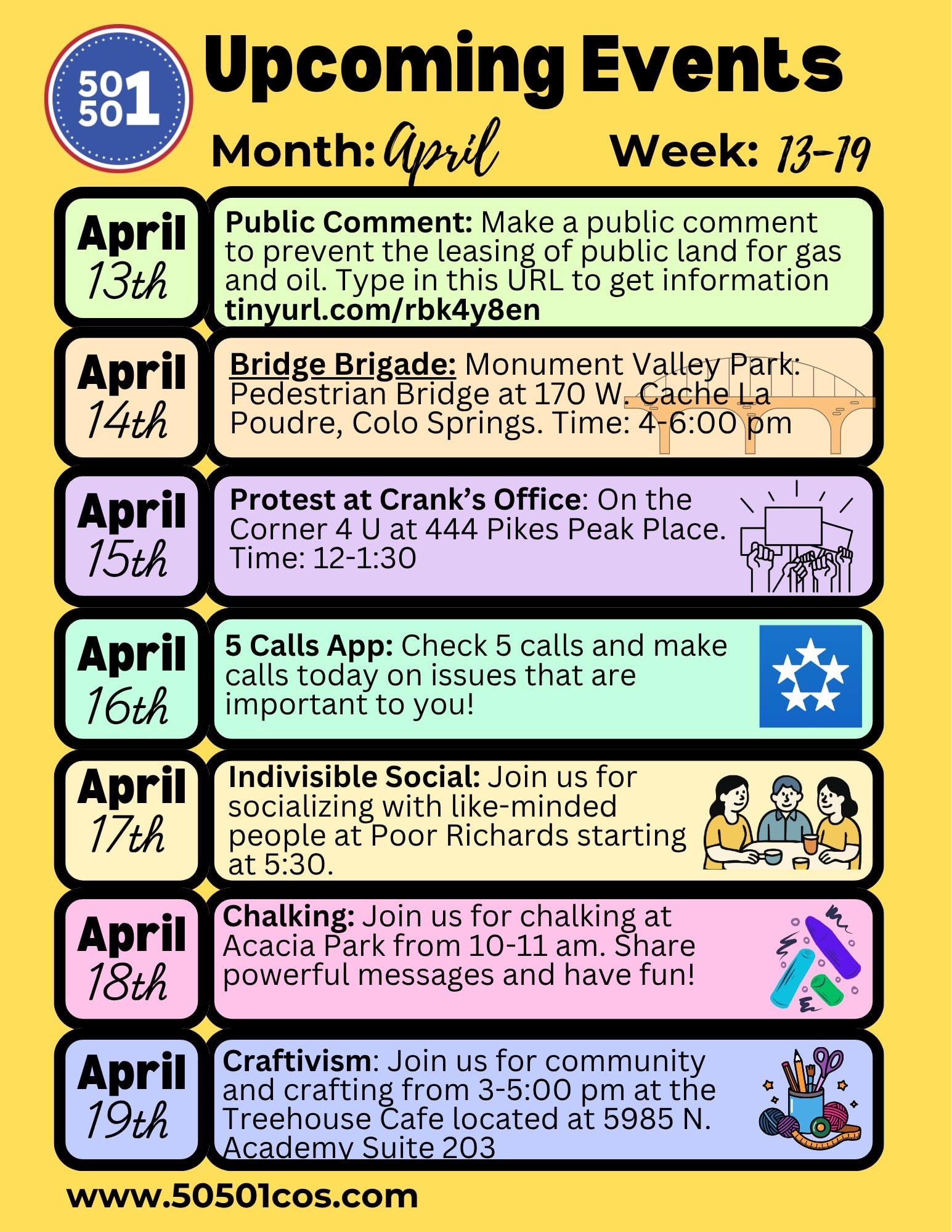 Credit: Trish Kantor. A protester with a backpack and American flag stands in front of a crowd.