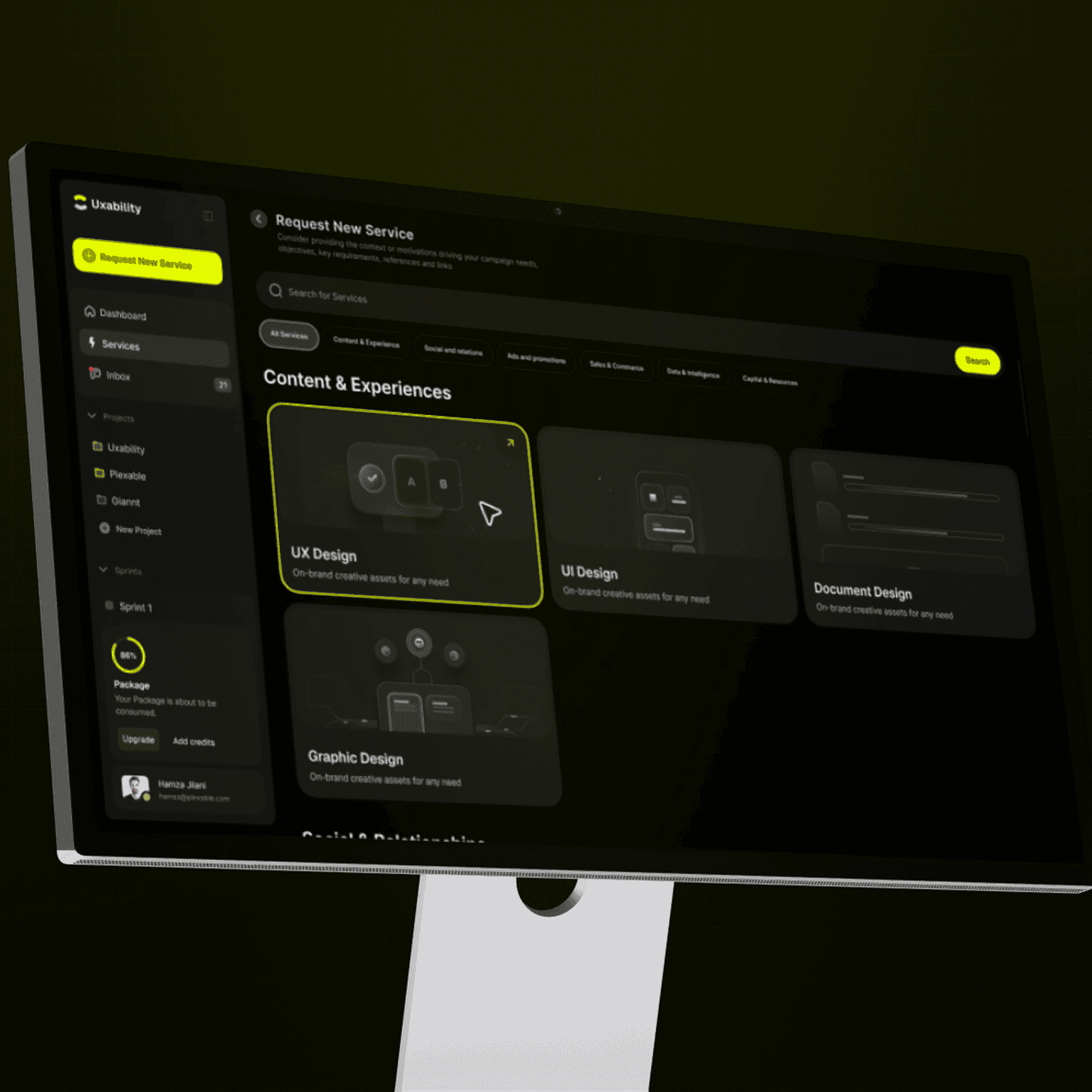 Uxability product designed with Plexable