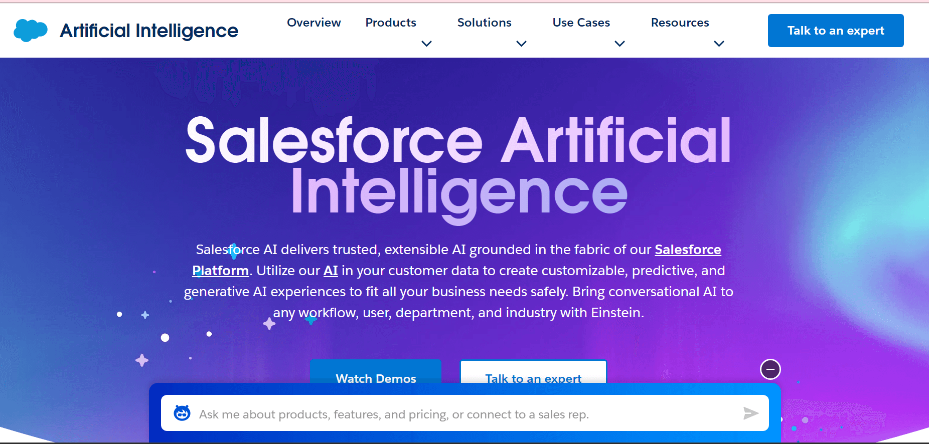 Salesforce Einstein home page