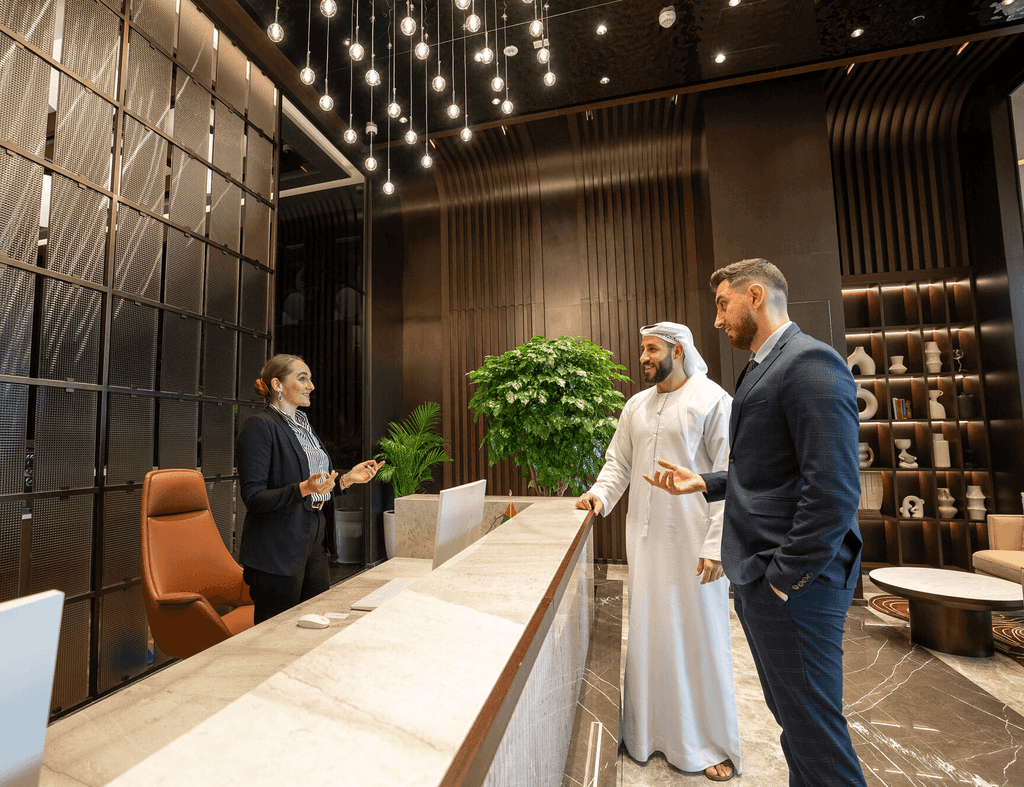 Dedicated PRO team assisting clients with visa applications and comprehensive corporate pro services Abu Dhabi.