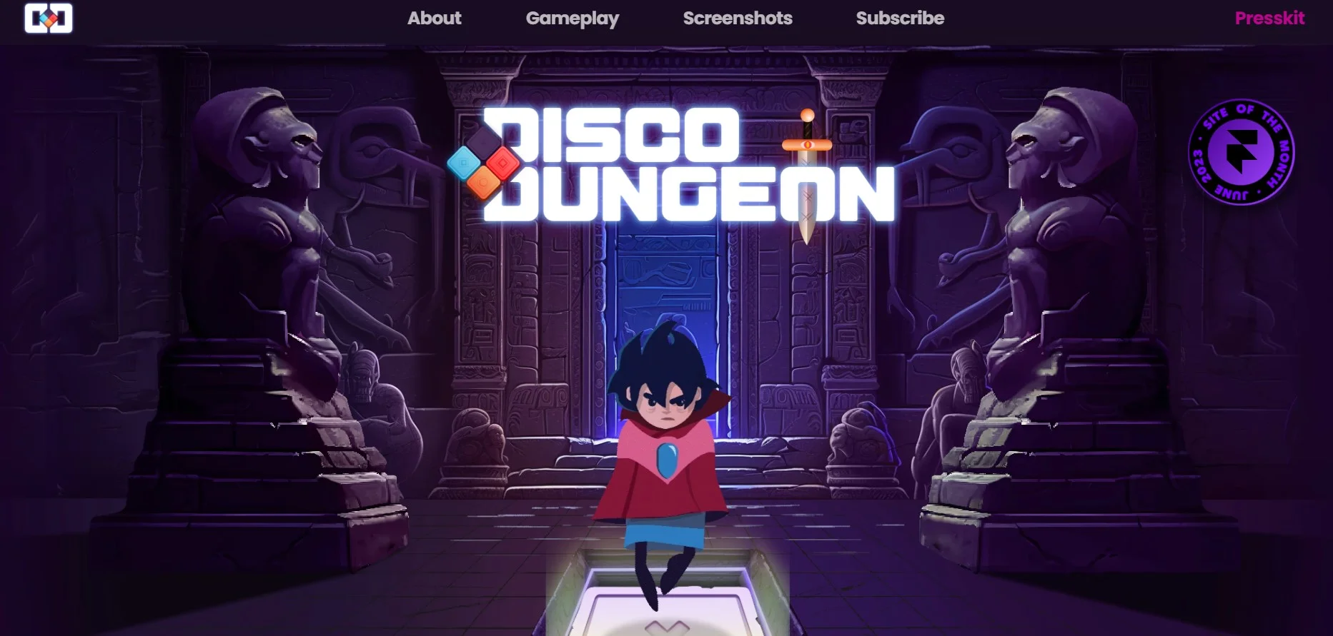 Best Entertainment Websites Built with Framer - Disco Dungeon Game