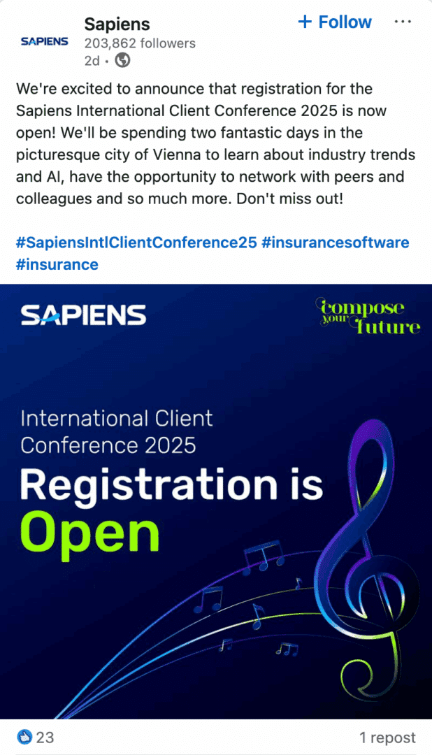 Marketing Spotlight: Sapiens social media marketing