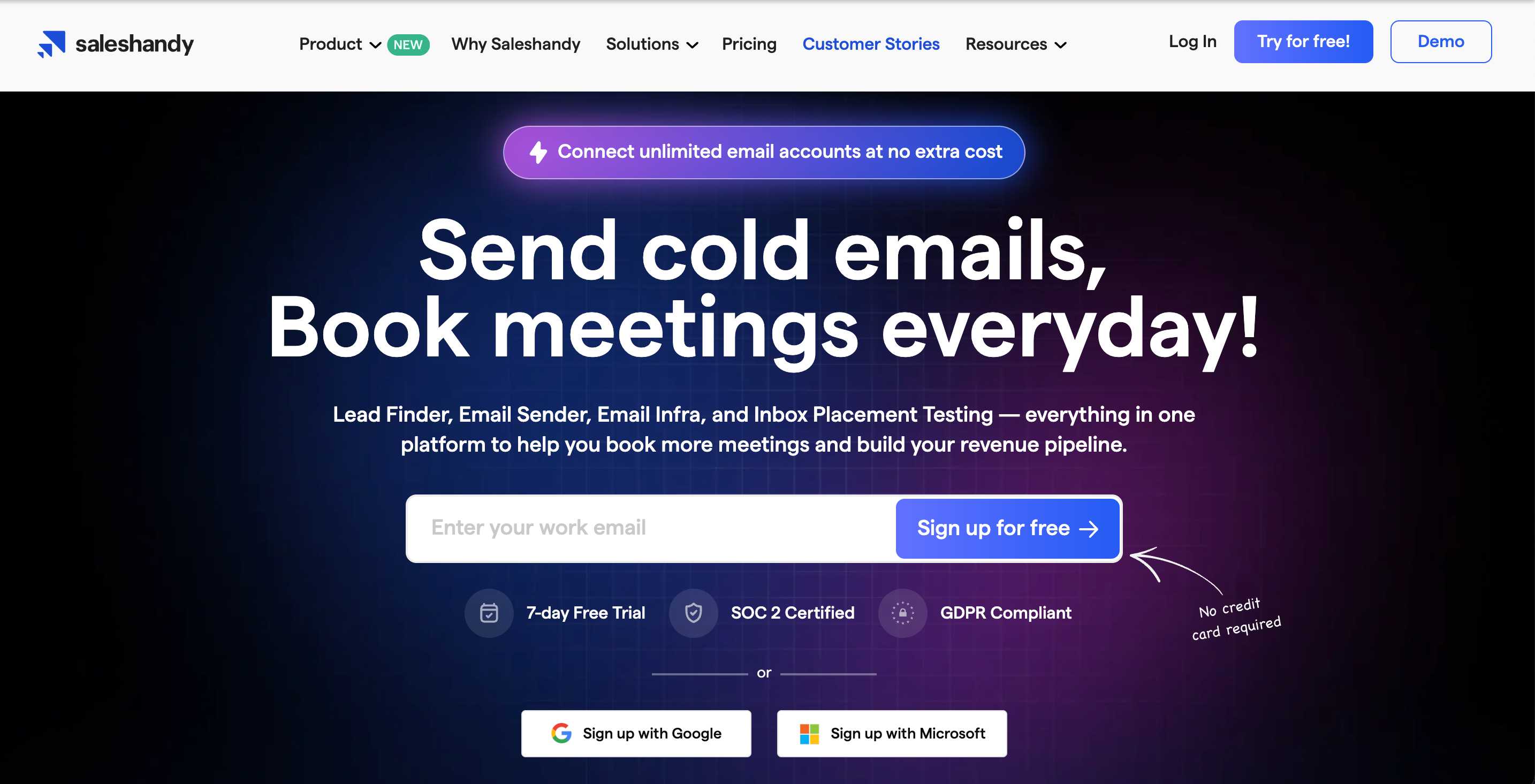 Saleshandy – Cold email and lead gen platform