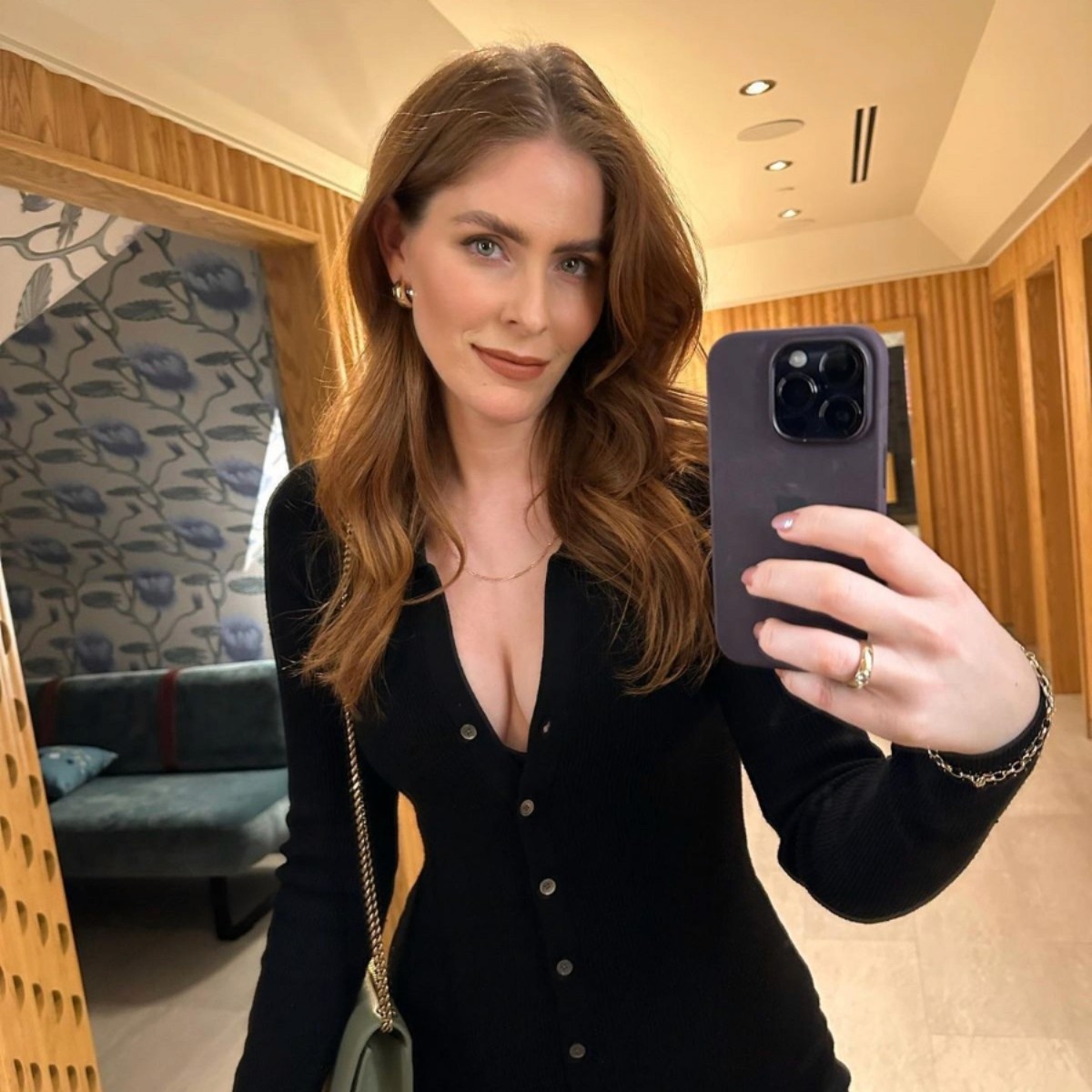 A photo of woman in red