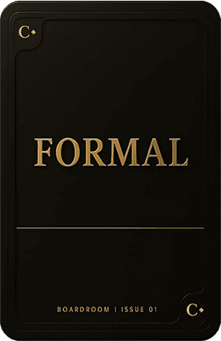 Style aesthetic selection card, Formal