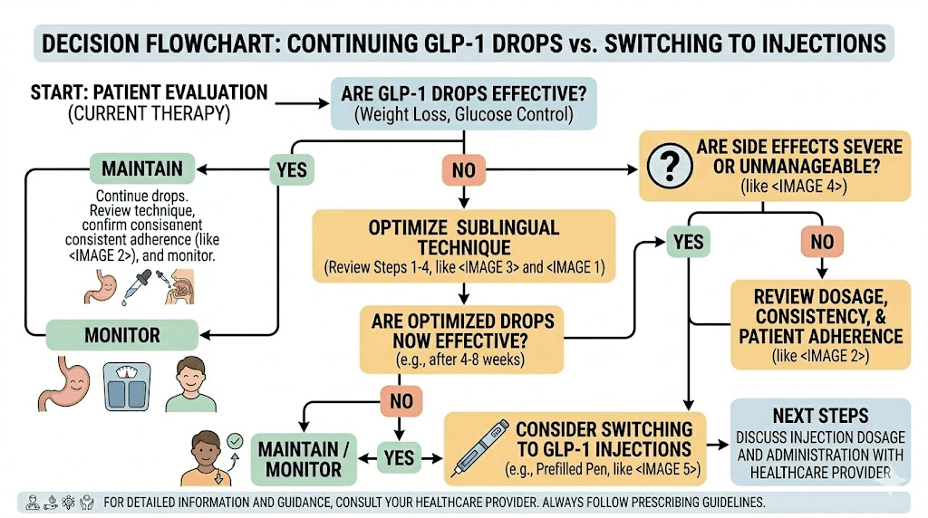 Decision guide for when to switch from GLP-1 drops to injections