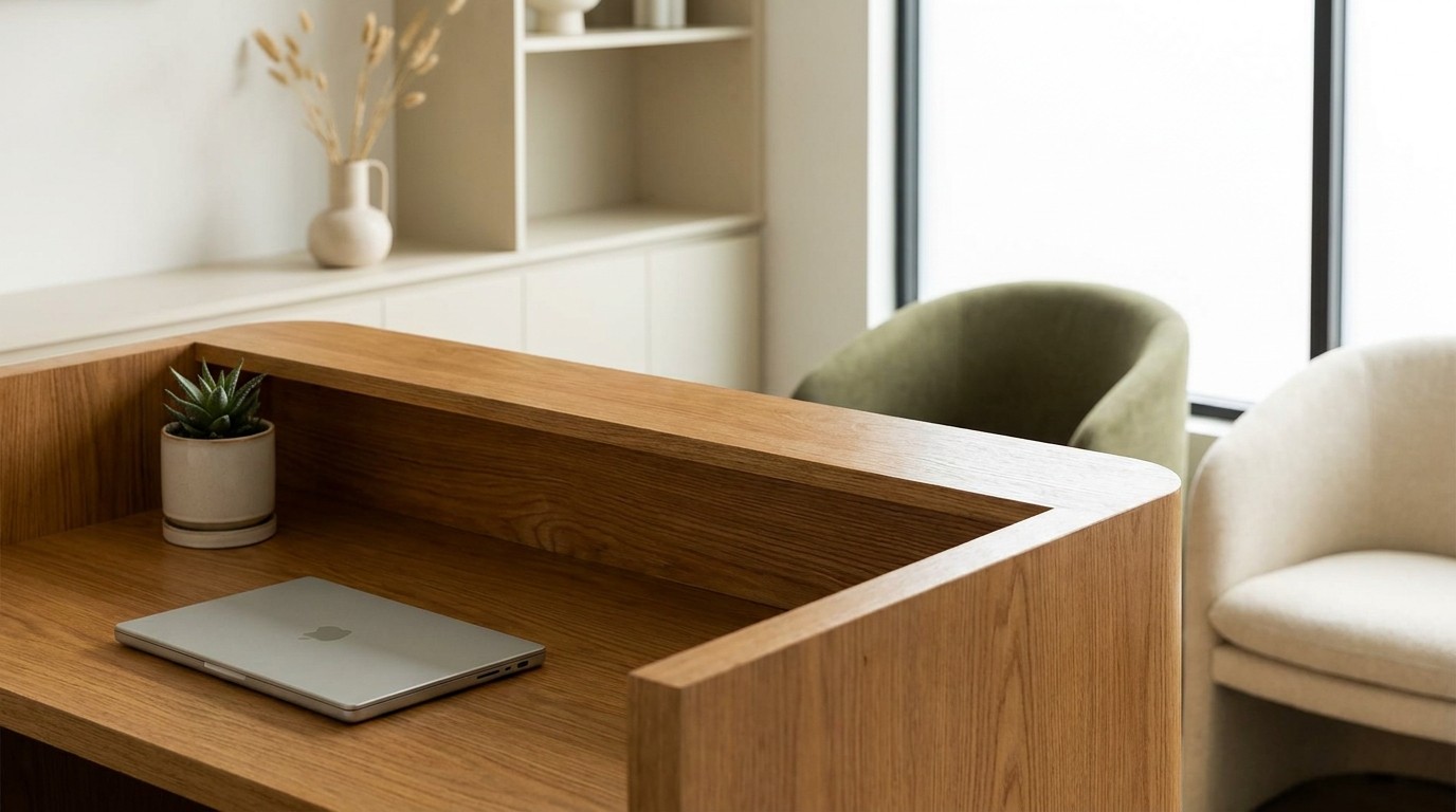 A reception desk where dental claims are submitted
