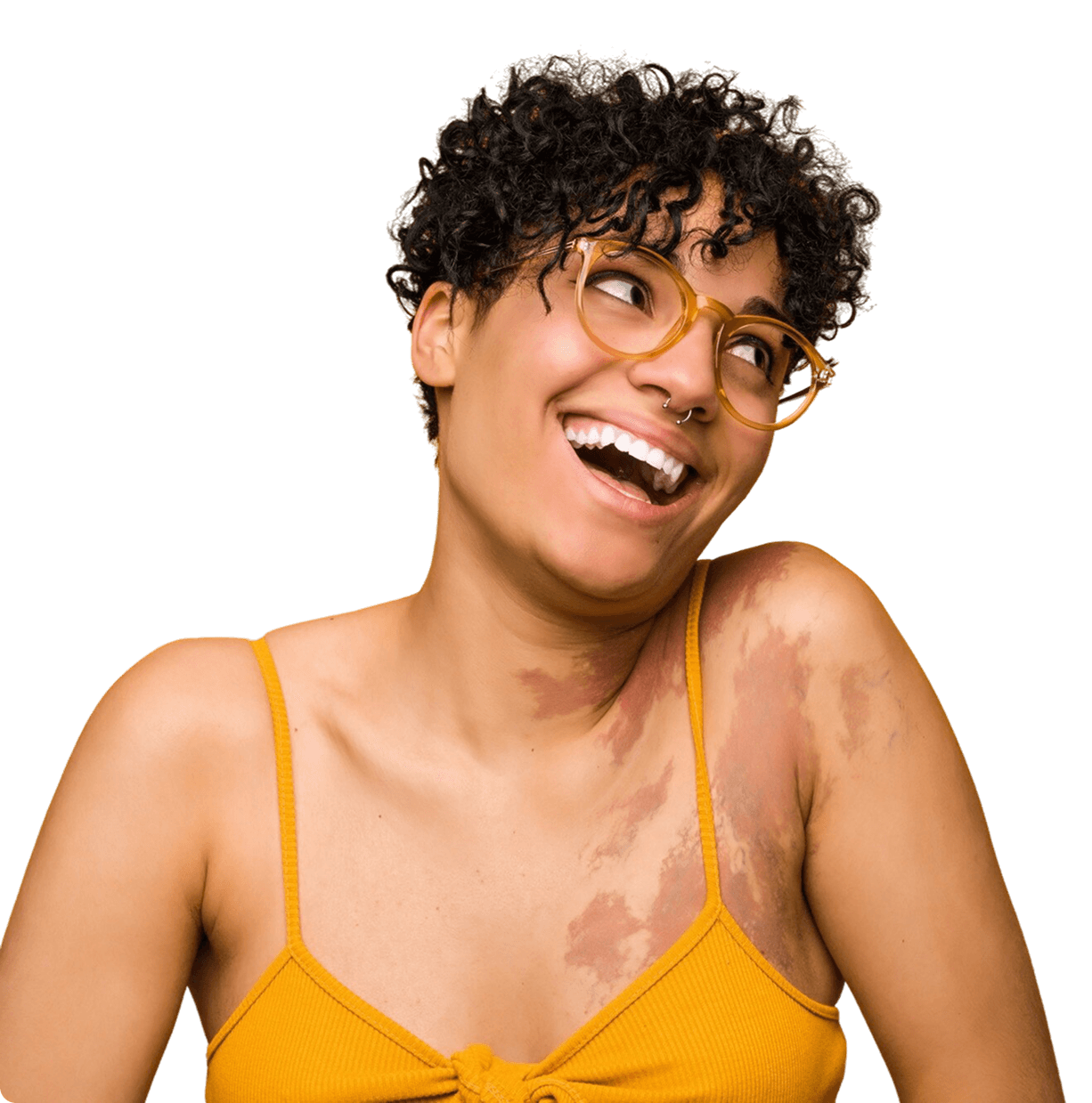 a happy young woman after consultation