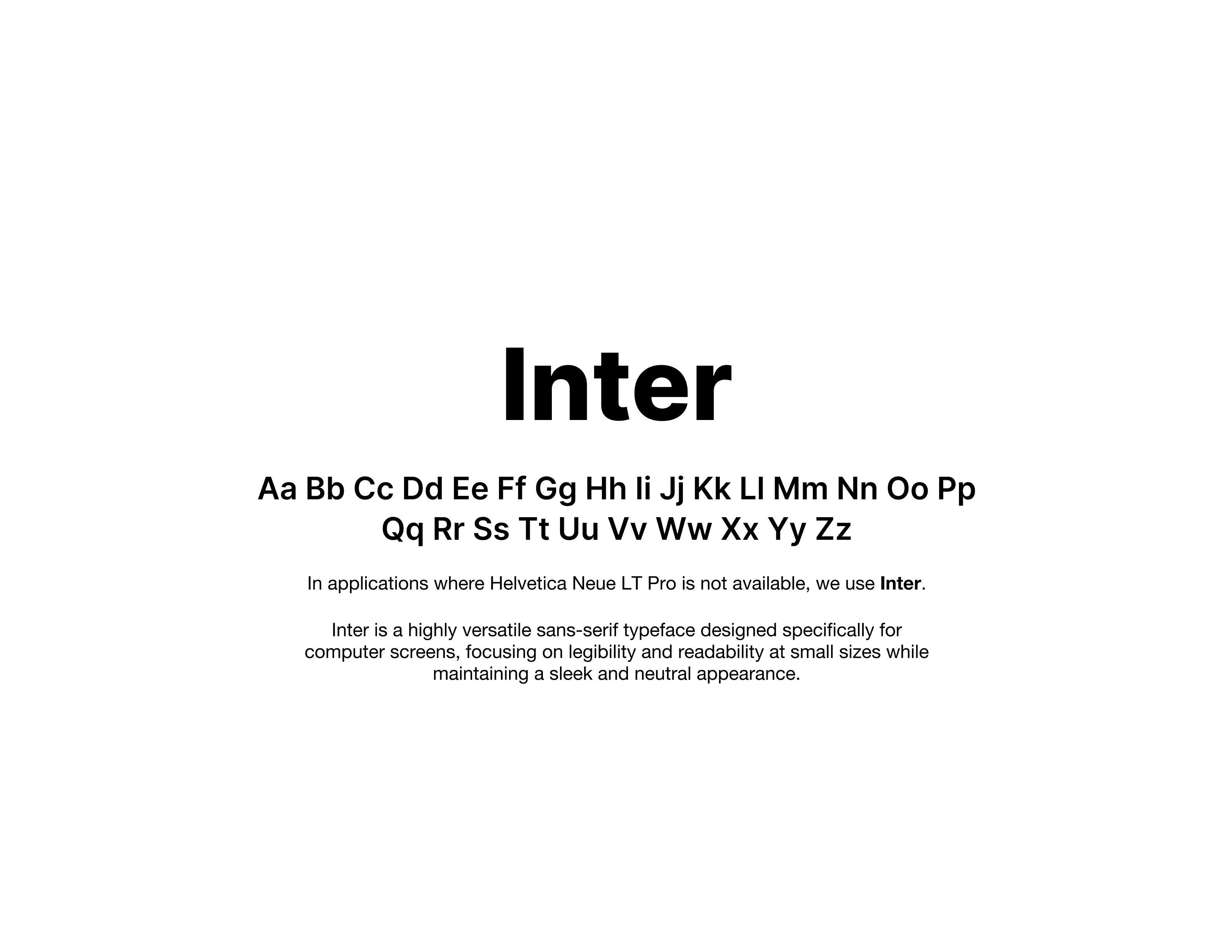 Alternative Typeface Choice