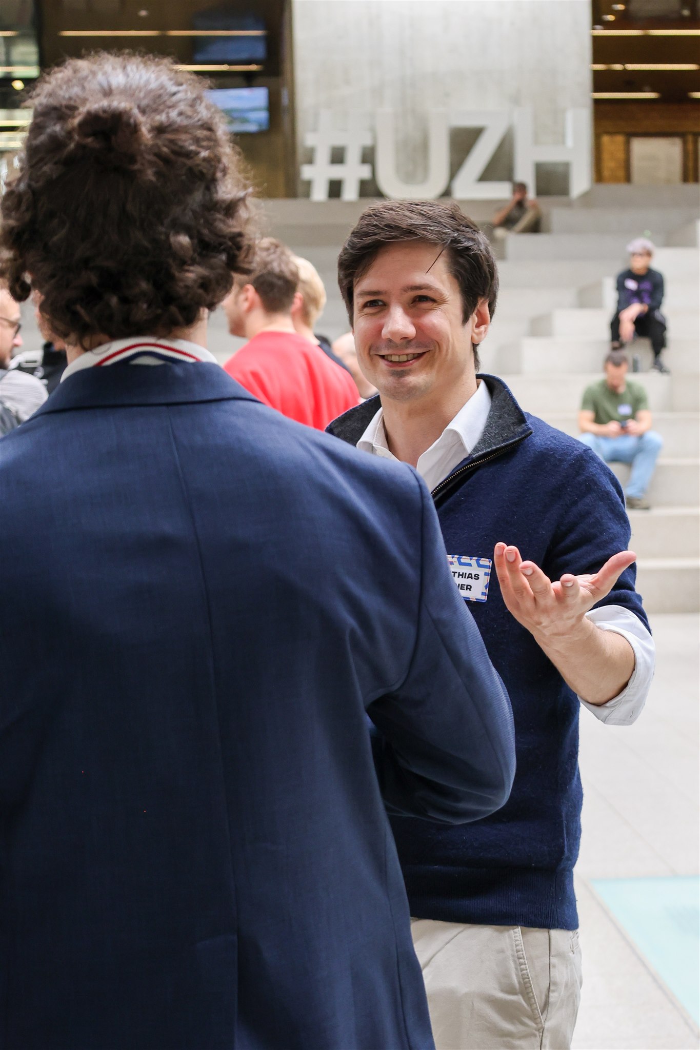 Attendees connecting during EthereumZüri event at University of Zurich