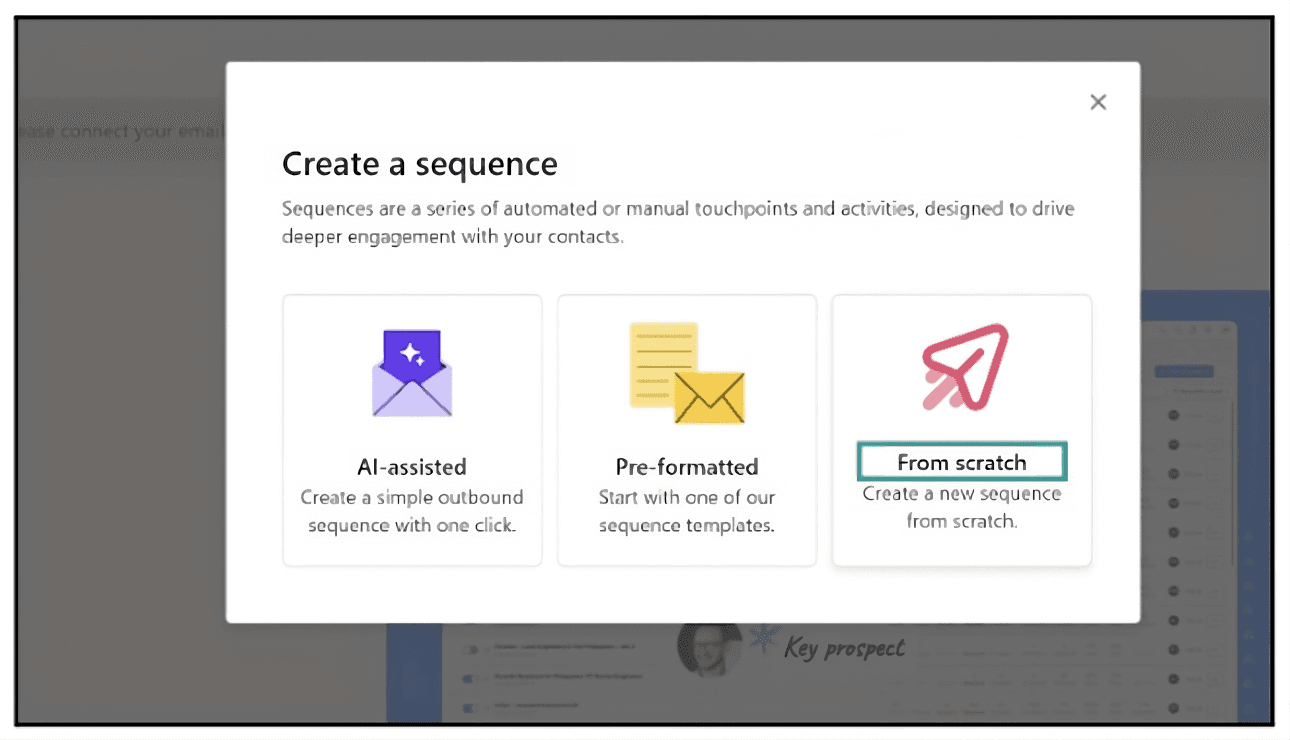 Image 5 - Selecting Sequence ‘From Scratch’