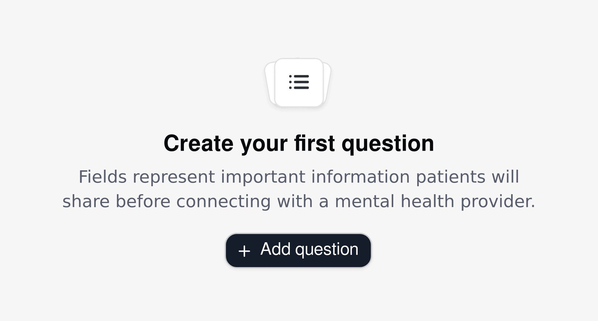 Customizable intake form builder for remote mental health services.