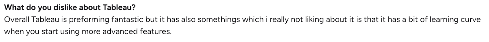 Tableau G2 review