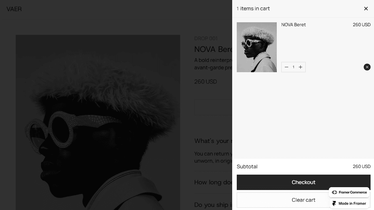 Frequently Asked Questions layout displaying expandable dropdown items in a clean, minimalist list under the heading “Frequently Asked Questions”.