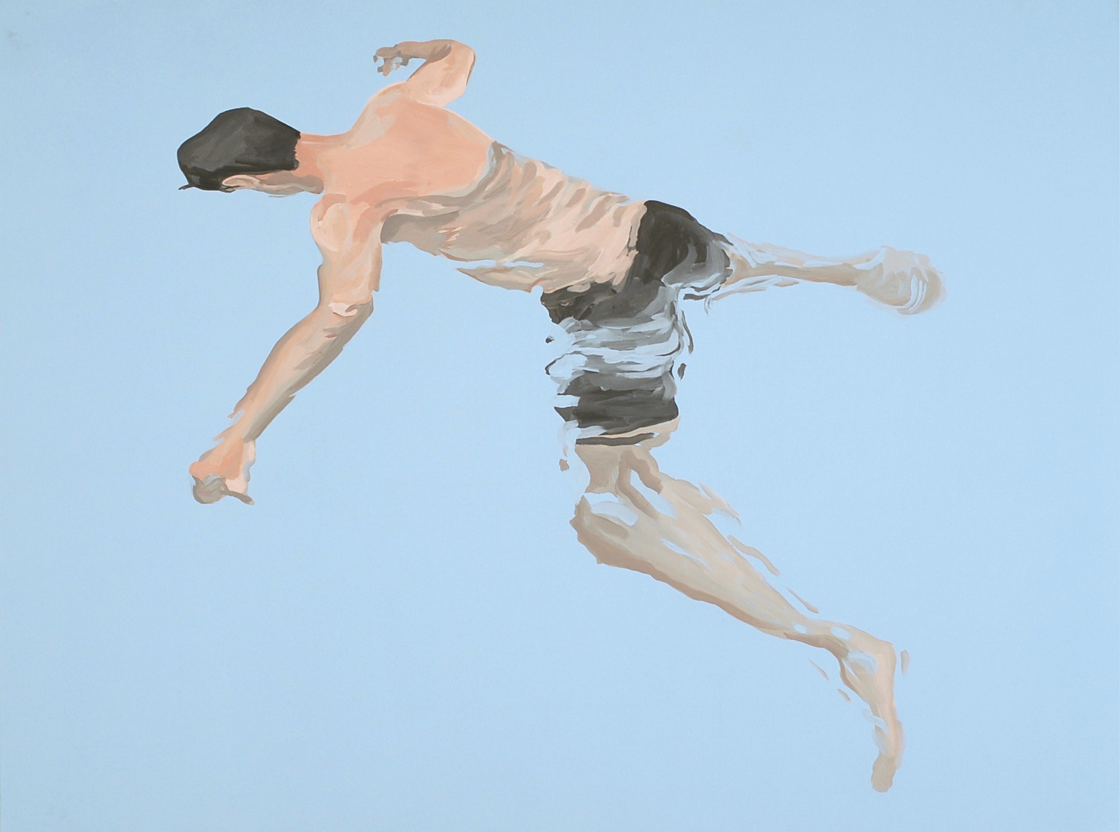 Flottant n°5, Acrylique sur toile, 130 x 97 cm, 2020