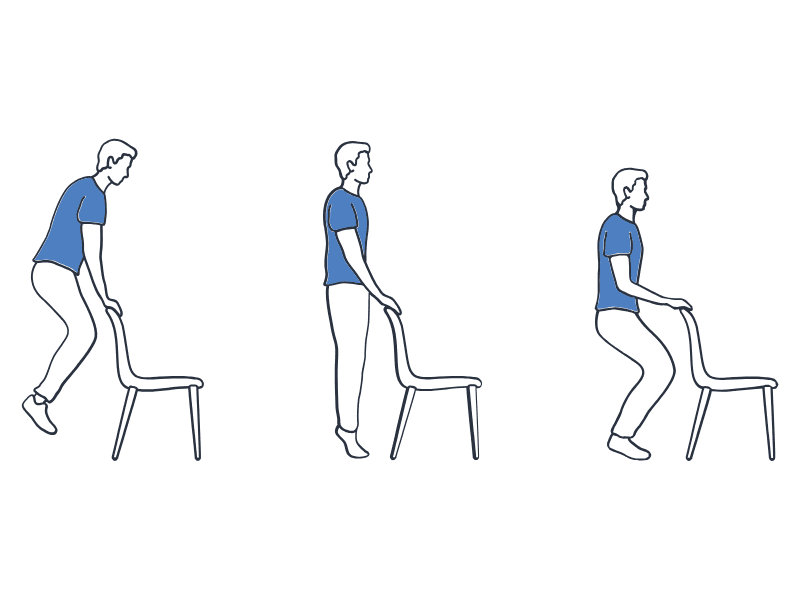 Two Step Jump Übung: Hochspringen, mit dem Vorfuss landen, danach Fersen aufsetzen