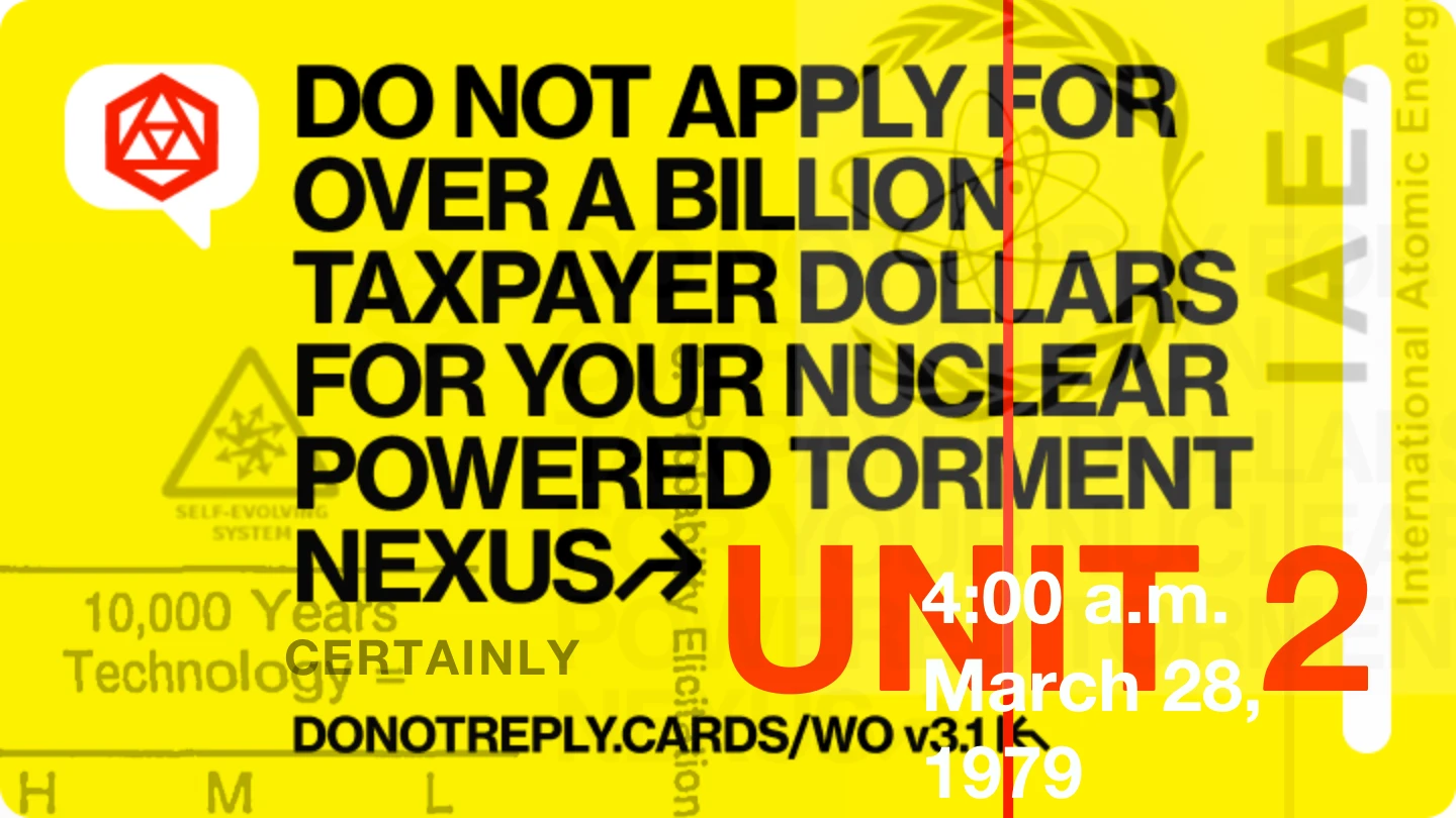 DO NOT APPLY FOR OVER A BILLION TAXPAYER DOLLARS FOR YOUR NUCLEAR POWERED TORMENT NEXUS↱