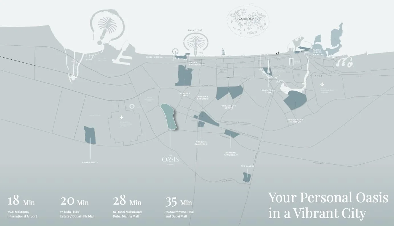 The Oasis Location Map